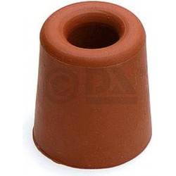 3x Rubberen deurstop / deurbuffer 35 x 30 mm terracotta bruin - Deurstoppers