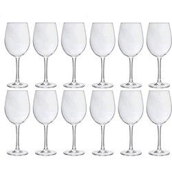 12x Luxe rode wijn glazen 360 ml - Wijnglazen