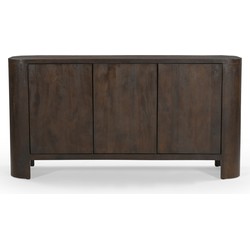 Dressoir Donkerbruin Mangohout - 150x40x76cm - Mitchel