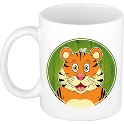 Tijger dieren mok / beker van keramiek 300 ml - Bekers