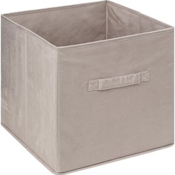 5Five Opbergmand/kastmandje - Beige - 31 x 31 x 31 cm - 29 liter - Vakkenkast manden - Opvouwbaar - Opbergmanden