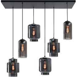 Highlight - Fantasy - Hanglamp - E27 - 100 x 35  x  130cm - Zwart
