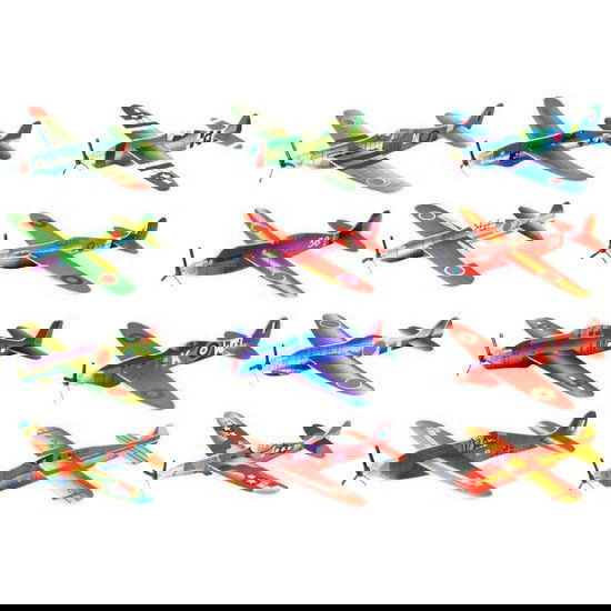 Decopatent® - 12 Stuks Foam Vliegtuigen - Uitdeelcadeautjes - Fighter Gliders Foam vliegtuig - Zweefvliegtuigen - Mix soorten - 