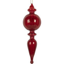 Clayre & Eef Kerstbal Ø 5x17 cm Rood Glas