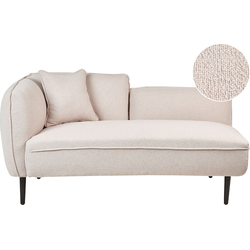 CHEVANNES - Chaise longue - Lichtbeige - Linkszijdig - Boucle