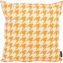 Sierkussen Pied-de-Poule Okergeel - Outdoor | 45 x 45 cm | Katoen/Polyester