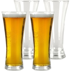 Excellent Houseware Bierglazen - 4x - 320 ml/0,32L - glas - drinkglazen - Bierglazen