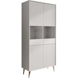 Meubella Vitrinekast Winq - Wit - 90 cm