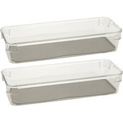 5Five Keuken lade organizer bakje - 2x - Tidy Smart - 9 x 23 x 4,5 cm - Bestekbakken