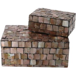 PTMD Opbergbox Susan - 20x13x8 cm - Bamboe - Brons