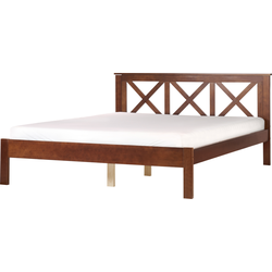 TANNAY  - Tweepersoonsbed - Donkerhout - 160 x 200 cm - Dennenhout