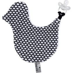 Baby's Only Gebreid speendoekje - Speenknuffel vogel Sun - Wit/Zwart