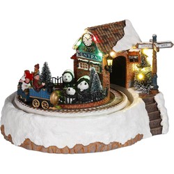 Luville Dierentuin Kerstdorp - 14x20.5x15 cm - Polyresin - Meerkleurig