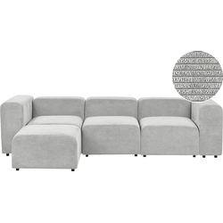 Beliani FALSTERBO - Modulaire Sofa-Grijs-Corduroy