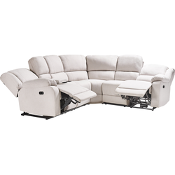 Beliani ROKKE - Hoekbank-Beige-Polyester