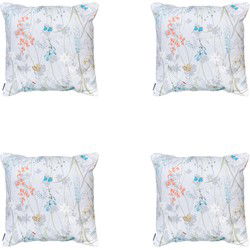 Madison -  Sierkussen Donna azure canvas eco+ - Ca. 50x50 cm - Set van 4