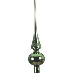 Glazen kerstboom piek groen glans 26 cm - kerstboompieken