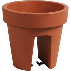 Balkon plantenpot - terracotta - 5 liter - D25 x H23 cm - Plantenpotten