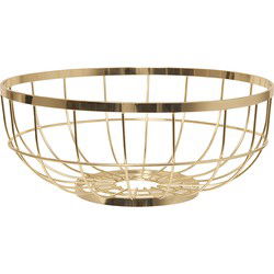 Fruitmand Open Grid - Metaal Goud - 28x12cm