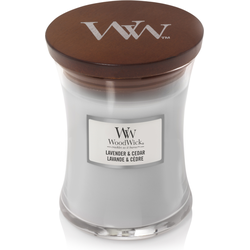 WW Lavender & Cedar Medium Candle - WoodWick