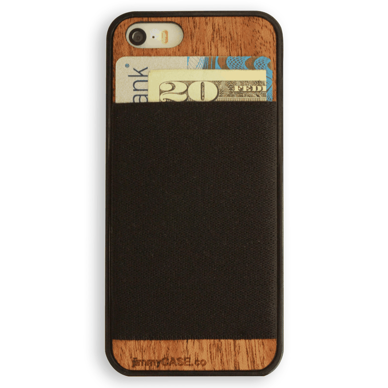 JimmyCASE iPhone SE/5S Wallet Case Black - 