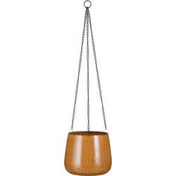 Mica Decorations Bloempot Benson - 19x19x16 cm - Ijzer - Bruin