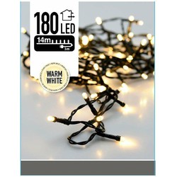 Kerstverlichting - warm wit - 180 led lampjes - 14 meter - zwart snoer - Kerstverlichting kerstboom