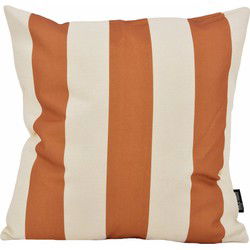 Sierkussen Ela Stripe Cognac | 45 x 45 cm | Katoen/Linnen