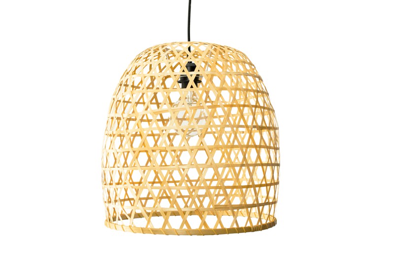 Groenovatie Bamboe Hanglamp, Handgemaakt, Naturel, ⌀40 cm - 