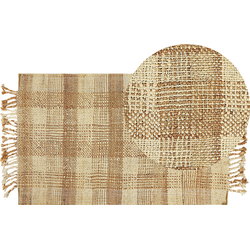 Beliani BERISSA - Gevlochten-Beige-Jute