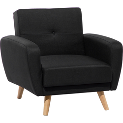 Beliani FLORLI - Fauteuil-Zwart-Polyester