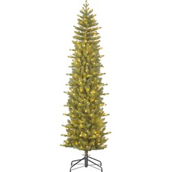 Black Box Trees Harma Smalle Kunstkerstboom met LED Verlichting - H260 x Ø73 cm - Groen