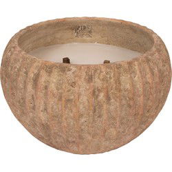 PTMD Kaars Yasmeene - 29x29x18 cm - Cement - Bruin