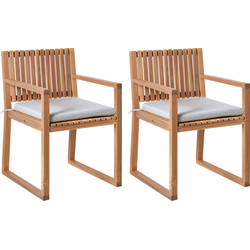 Beliani SASSARI PREMIUM - Tuinstoel-Bruin-FSC® gecertificeerd acaciahout