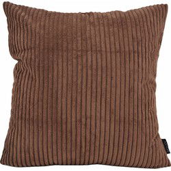 Corduroy Donkerbruin | 45 x 45 cm | Kussenhoes | Polyester