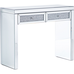 Beliani TILLY - Kaptafel-Zilver-Glas