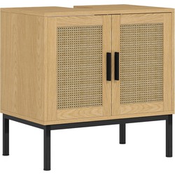 Wastafelonderkast met Uitsparing Boho-design - wastafelmeubel 60 cm hoog