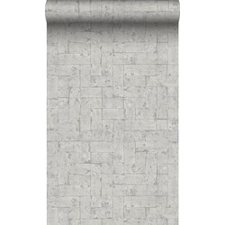 Origin Wallcoverings behang bakstenen lichtgrijs - 53 cm x 10,05 m - 347570
