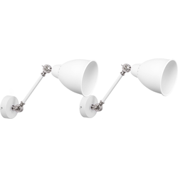 Beliani MISSISSIPPI - Muurlamp-Wit-Metaal