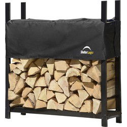 ShelterLogic SL90380 - Houtopslagrek Brandhoutrek met Afdak 36x120x119 cm