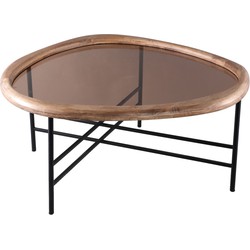 PTMD Neelix Natural rubberwood organic coffeetable M