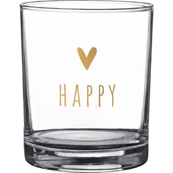 Clayre & Eef Waterglas  230 ml Glas Hart Happy Drinkbeker