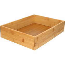 Gerimport Kast/lade sorteer organizer - bamboe - 32 x 24 x 7 cm - Make-up dozen