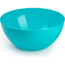 Plasticforte Serveerschaal/saladeschaal - D28 x H14 cm - kunststof - blauw - Serveerschalen