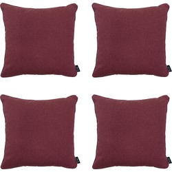 Madison -  Sierkussen Bordeaux canvas eco+ - Ca. 50x50 cm - Set van 4