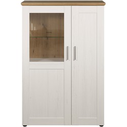 Dressoir 2 deuren waarvan één met gehard glas H140 cm - Shade