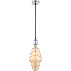 Home sweet home hanglamp Vintage Cloud - Mat staal - amber