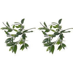 2x Kunstplant lauriertakken van ongeveer 48 cm - Kunstplanten