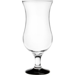 Glasmark Cocktail glazen - 6x - 420 ml - zwart - glas - pina colada glazen - Cocktailglazen