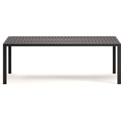 Kave Home - Culip buitentafel in aluminium met grijze afwerking 220 x 100 cm